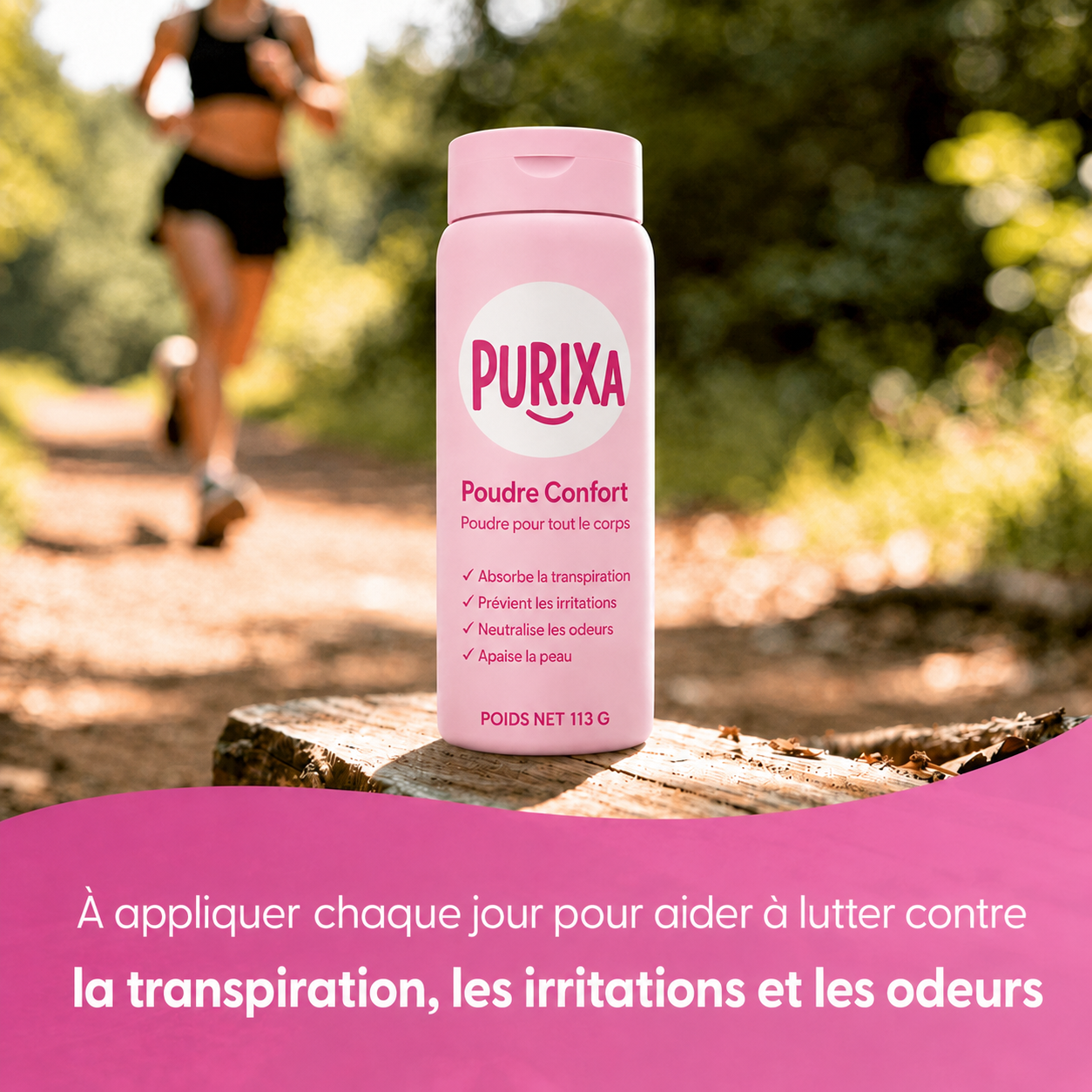 Poudre Confort Sans Talc Purixa - Anti-Frottement & Anti-Transpiration