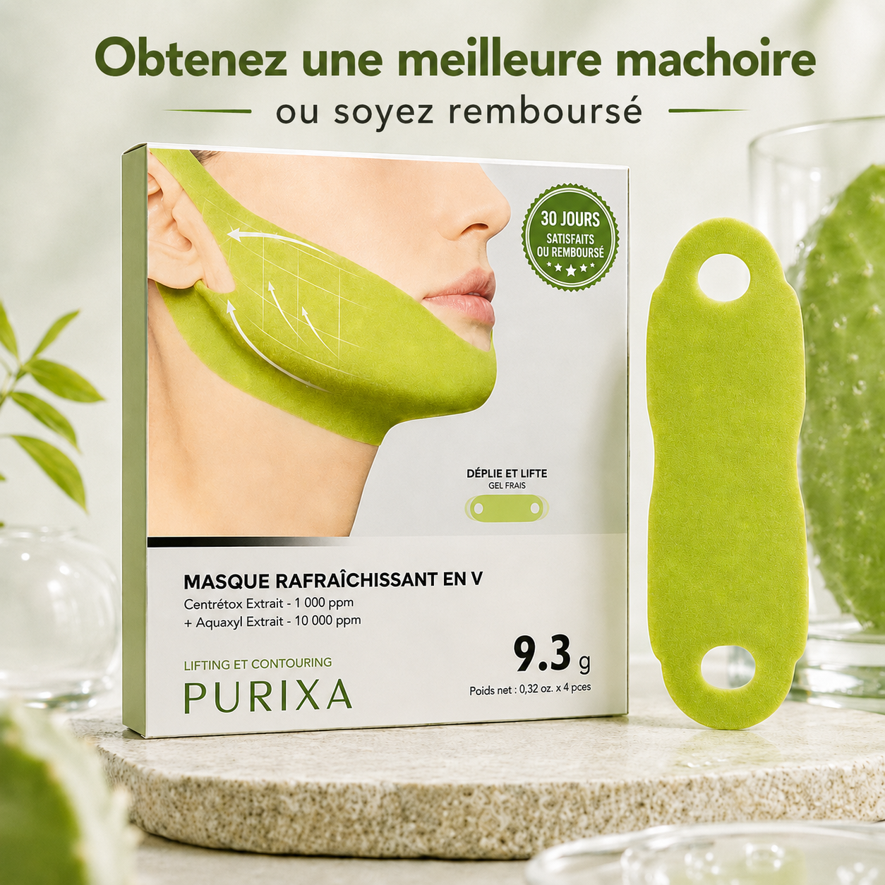 Purixa V-Lift — Le rituel coréen anti-relâchement du visage & mâchoire
