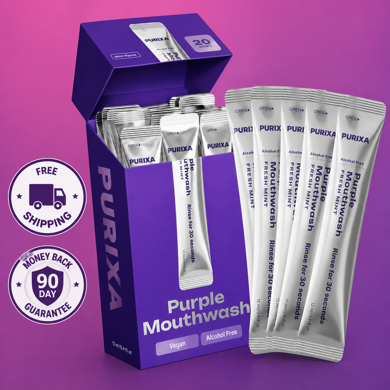 Purple Brightening Mouthwash — 30-Second Smile Refresh