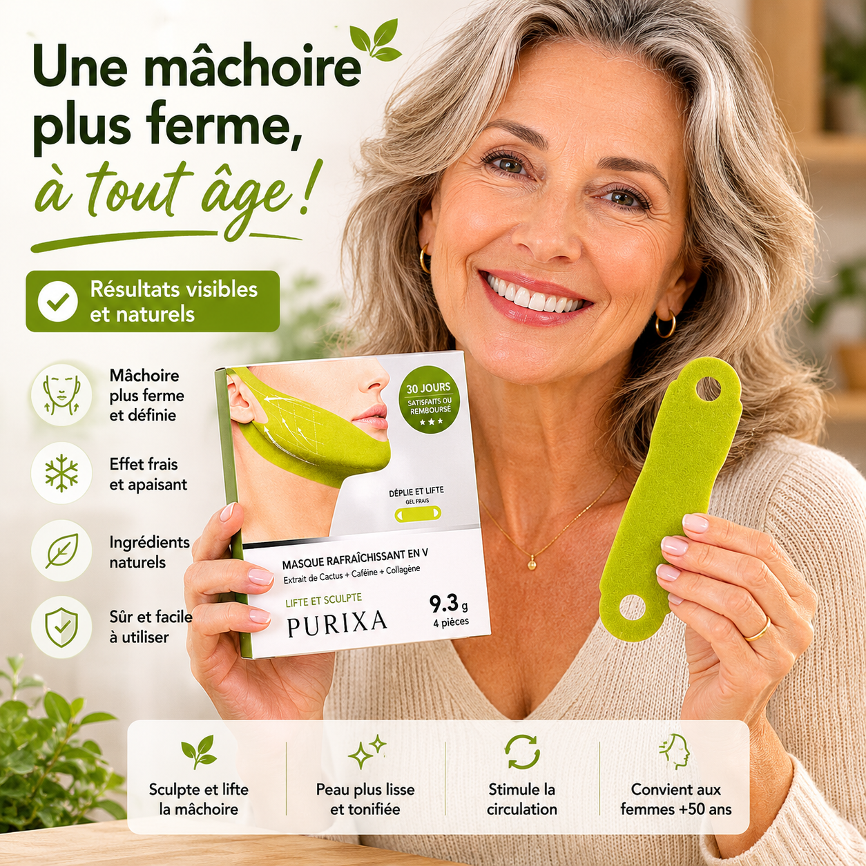 Purixa V-Lift — Le rituel coréen anti-relâchement du visage & mâchoire